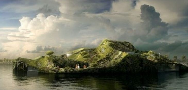 Необыкновенные футуристические плавучие острова мира: 20 фото